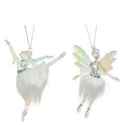 Figurina acril balerina blana alba 14 cm
