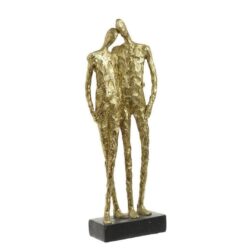 Figurina cuplu auriu negru 13x6x37 cm