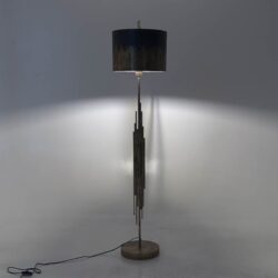 Lampa de podea metalica negru auriu D35x153 cm2