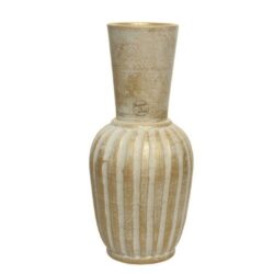 Vaza ceramica handmade auriu alb 18x40 cm