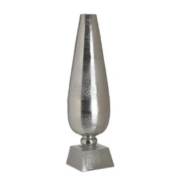 Vaza metalica suport argintiu 15x57 cm