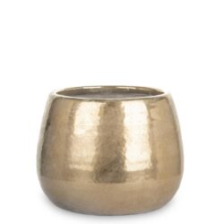 Ghiveci ceramica auriu 12.5x15x15 cm