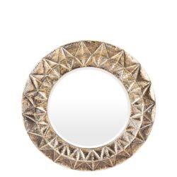 Oglinda de perete cadru metalic auriu antichizat 71.5x5.5 cm
