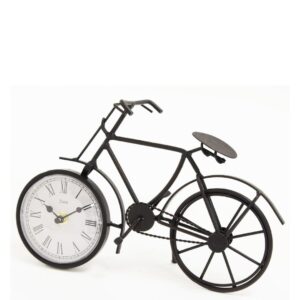 Decoratiune bicicleta cu ceas negru 18x28x8 cm
