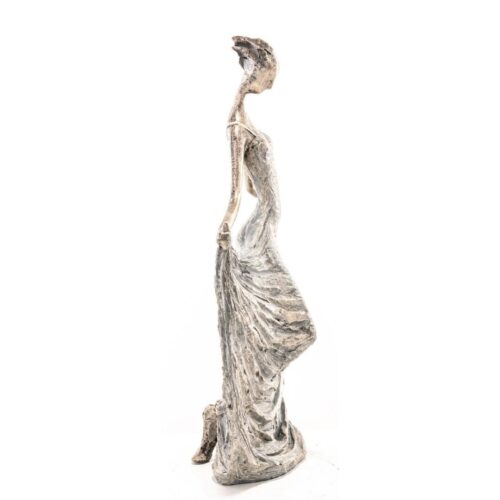 Figurina Lady gri antichizat 32x18x8 cm2
