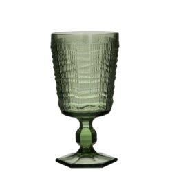 Pahar de sticla pentru vin verde 8.5x16.5 cm