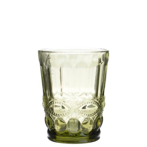 Pahar de sticla verde 8x10 cm