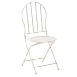 Set masa cu 2 scaune metalice albe D60x70 cm3