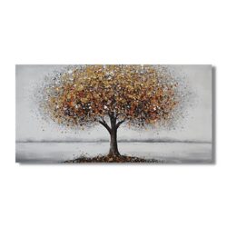 Tablou pictat manual Aur de copac 5x120x60 cm