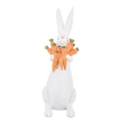 Decoratiune iepure cu morcovi 43x15x24 cm