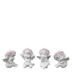 Figurina ingeras coronita roz 8x5.5x4.5 cm