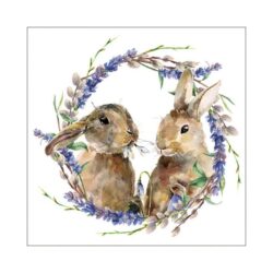 Servetele de masa 33x33 cm Rabbit Wreath Ambiente