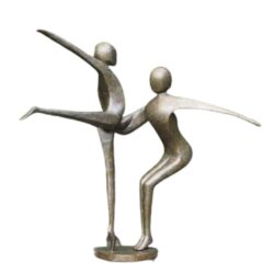 Statuie bronz 2 Gimnasti dansand 57x37x55 cm3