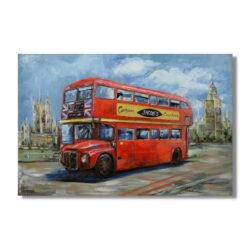 Tablou metalic 3D Autobuzul londonez 5x120x80 cm