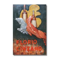 Tablou metalic 3D Florio Cinzano 5x80x120 cm