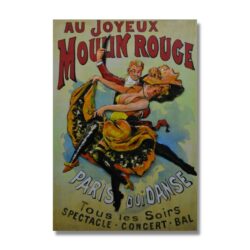 Tablou metalic 3D Moulin Rouge 5x80x120 cm