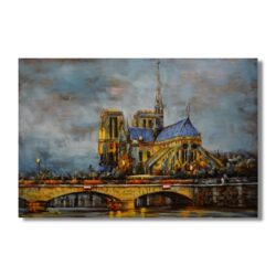 Tablou metalic 3D Notre Dame 5x120x80 cm