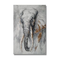 Tablou pictat manual Elefant 5x80x120 cm