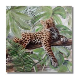 Tablou pictat manual Familia ghepardului 5x100x100 cm