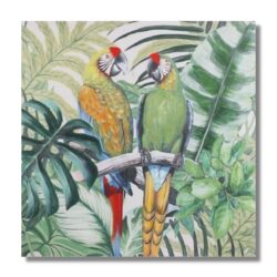 Tablou pictat manual Papagalii 5x100x100 cm
