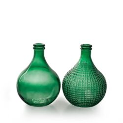 Vaza sticla verde 15x11 cm