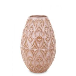 Vaza ceramica roz antichizat 20x12 cm