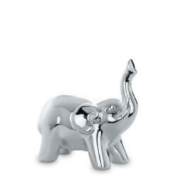 Figurina ceramica elefant argintiu 7x3.5 cm