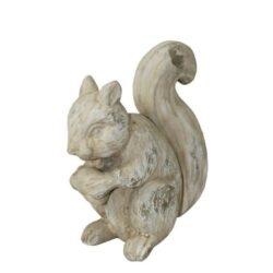 Figurina ceramica veverita crem 16.5x7.5x15 cm