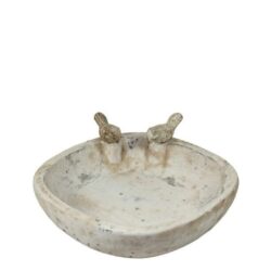 Ghiveci ceramica cu pasari crem antichizat 9x29x29 cm