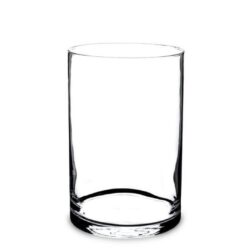 Vaza sticla transparenta cilindru 20x12 cm