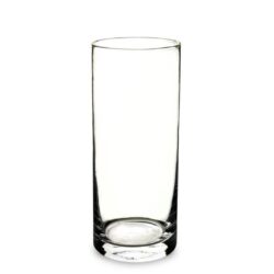 Vaza sticla transparenta cilindru 22x9 cm