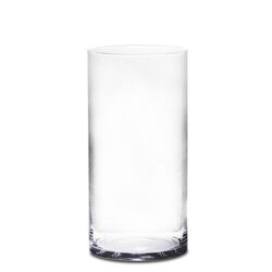 Vaza sticla transparenta cilindru 30x14.5x14.5 cm