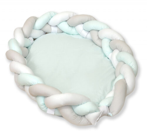 amy baby nest si bumper impletit detasabile 80 x 50 cm alb gri blue copie 169 6194