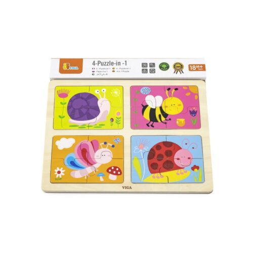 puzzle 4 in 1 insecte