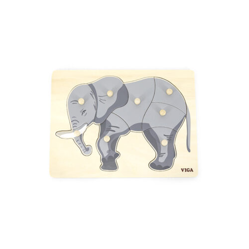 puzzle montessori elefant viga 3