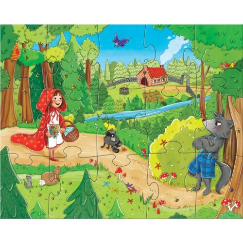 set 4 puzzle uri cu figurine in lumea basmelor haba 1