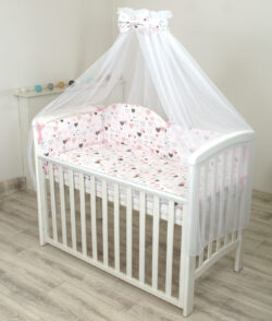 set lenjerie din bumbac cu protectie laterala pentru pat bebe 120 x 60 cm safari bej amy copie 919021