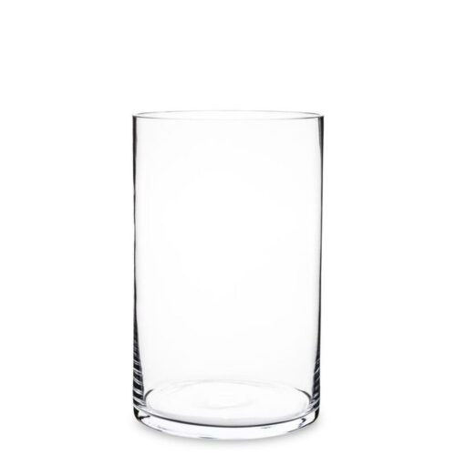 Vaza sticla transparenta cilindru 40x25 cm