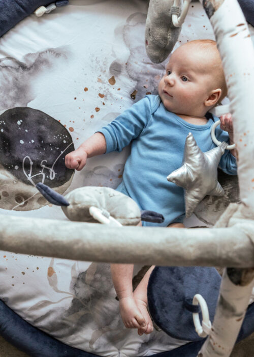 salteluta cu arcada interactiva pentru copii si bebelusi activitati cu jucarii senzoriale animals garden copie 442357