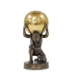 Figurina Atlas auriu bronz 29x13 cm