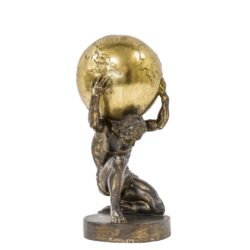 Figurina Atlas auriu bronz 29x13 cm2