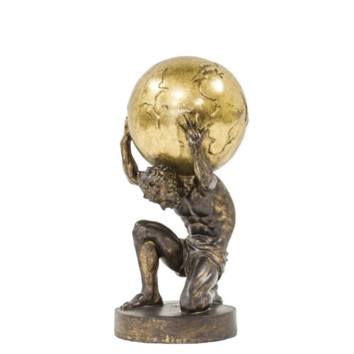 Figurina Atlas auriu bronz 29x13 cm3