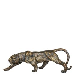 Figurina leopard nuanta bronz 17.5x52x19 cm