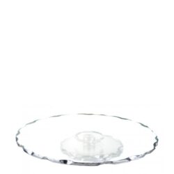 Platou sticla rotativ margine argintie 4.5x33 cm