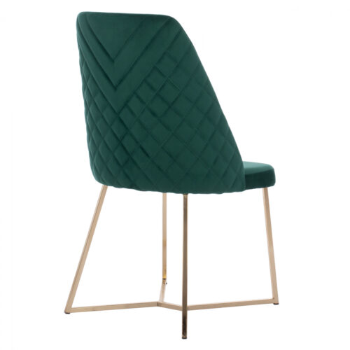 Scaun catifea picioare metalice verde smarald 49x62x93 cm5