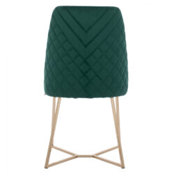 Scaun catifea picioare metalice verde smarald 49x62x93 cm6