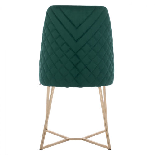 Scaun catifea picioare metalice verde smarald 49x62x93 cm6