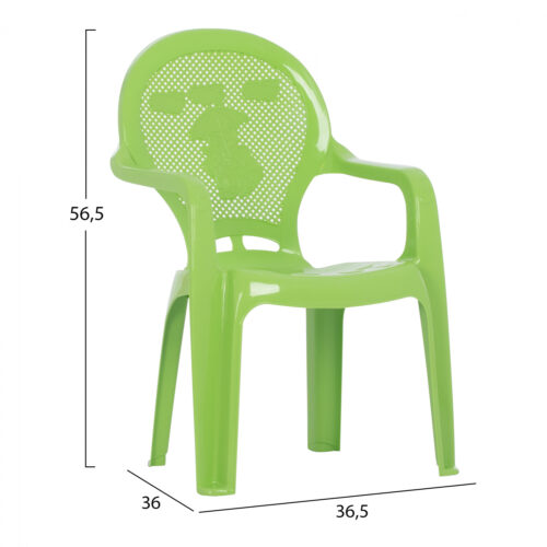 Scaun copii plastic verde 36.5x36.5x56.5 cm2