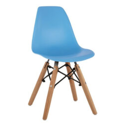 Scaun pentru copii plastic lemn albastru 30.5x33x59 cm