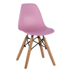 Scaun pentru copii plastic lemn roz 30.5x33x59 cm
